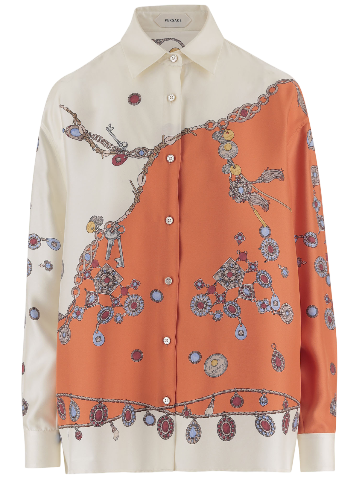 Multicolor Printed Silk Shirt