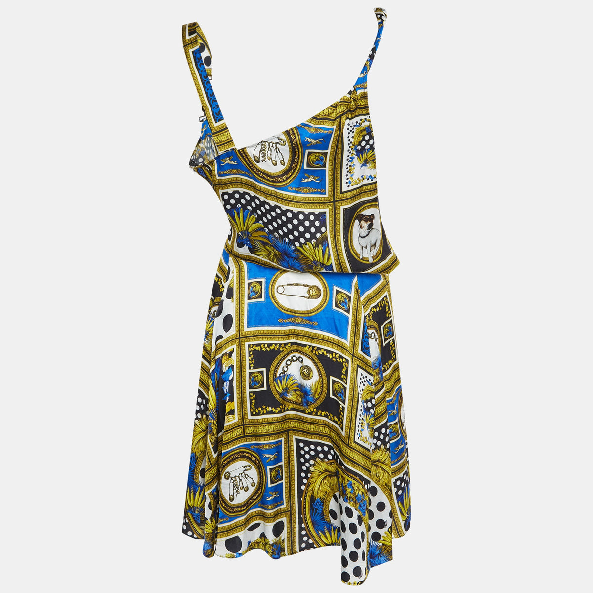 Versus Versace Multicolor Printed Satin Mini Dress