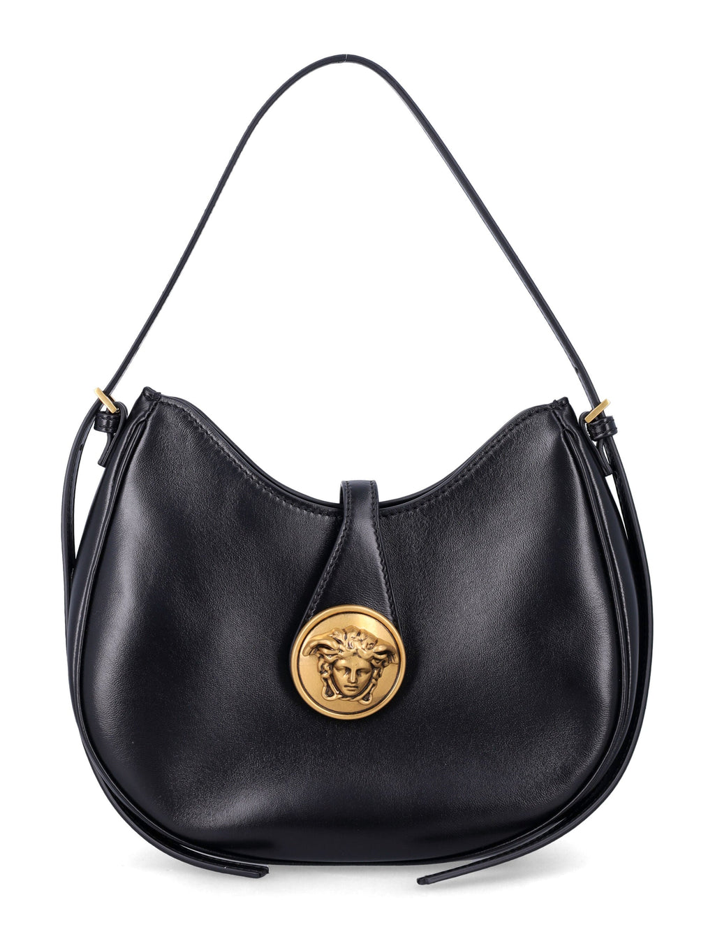 Small Hobo Crescent Leather Shoulder Bag