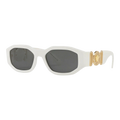 Versace Medusa Biggie Sunglasses in White/Dark Grey | Men 53mm