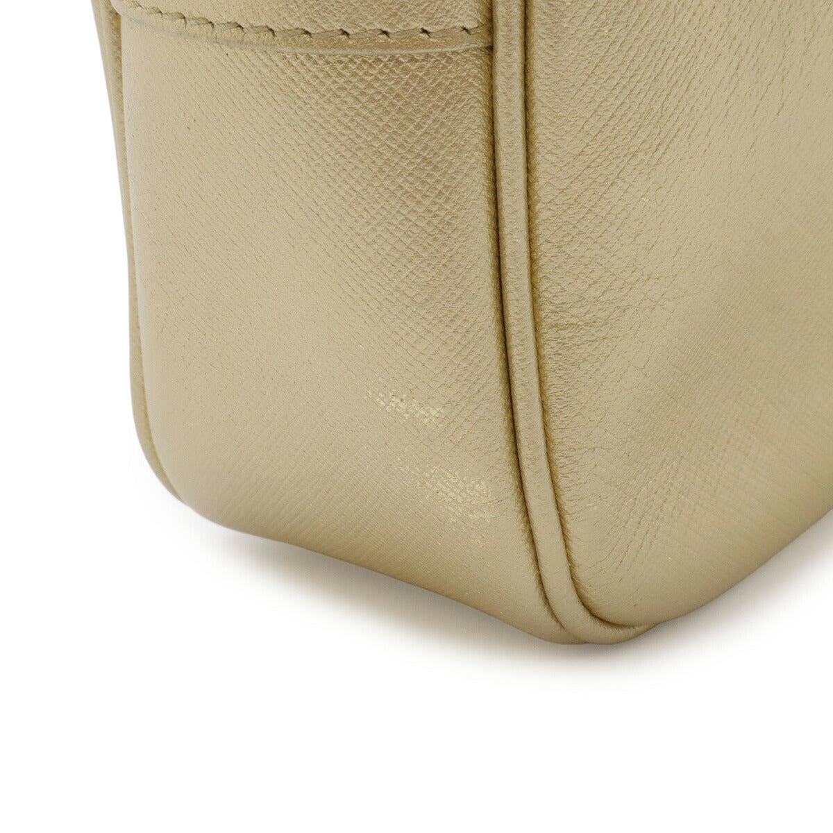 Versace Leather Shoulder Bag Metallic Gold