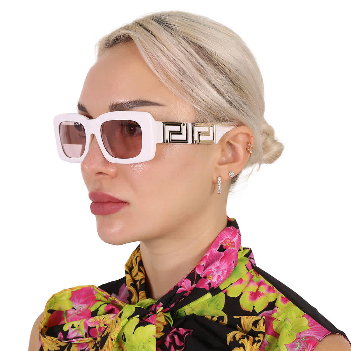 Versace Pink Rectangular Ladies Sunglasses VE4444U 314/5 54