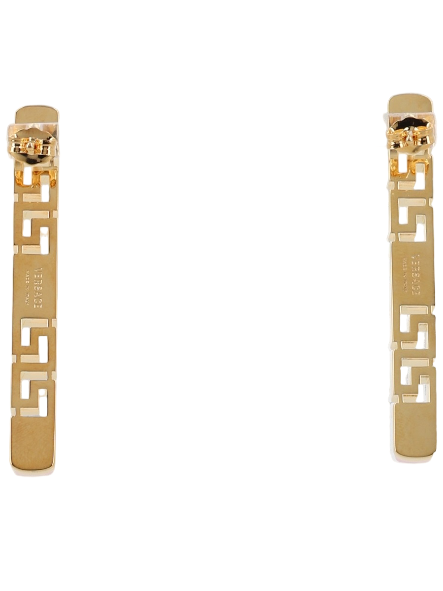 Gold Geometric Pink Accent Earrings