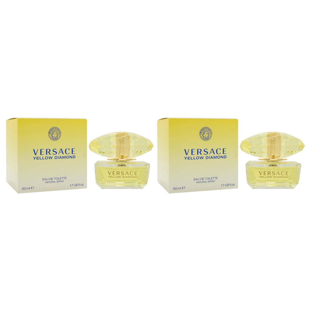 Versace Yellow Diamond by Versace for Women - 1.7 oz EDT Spray - Pack of 2