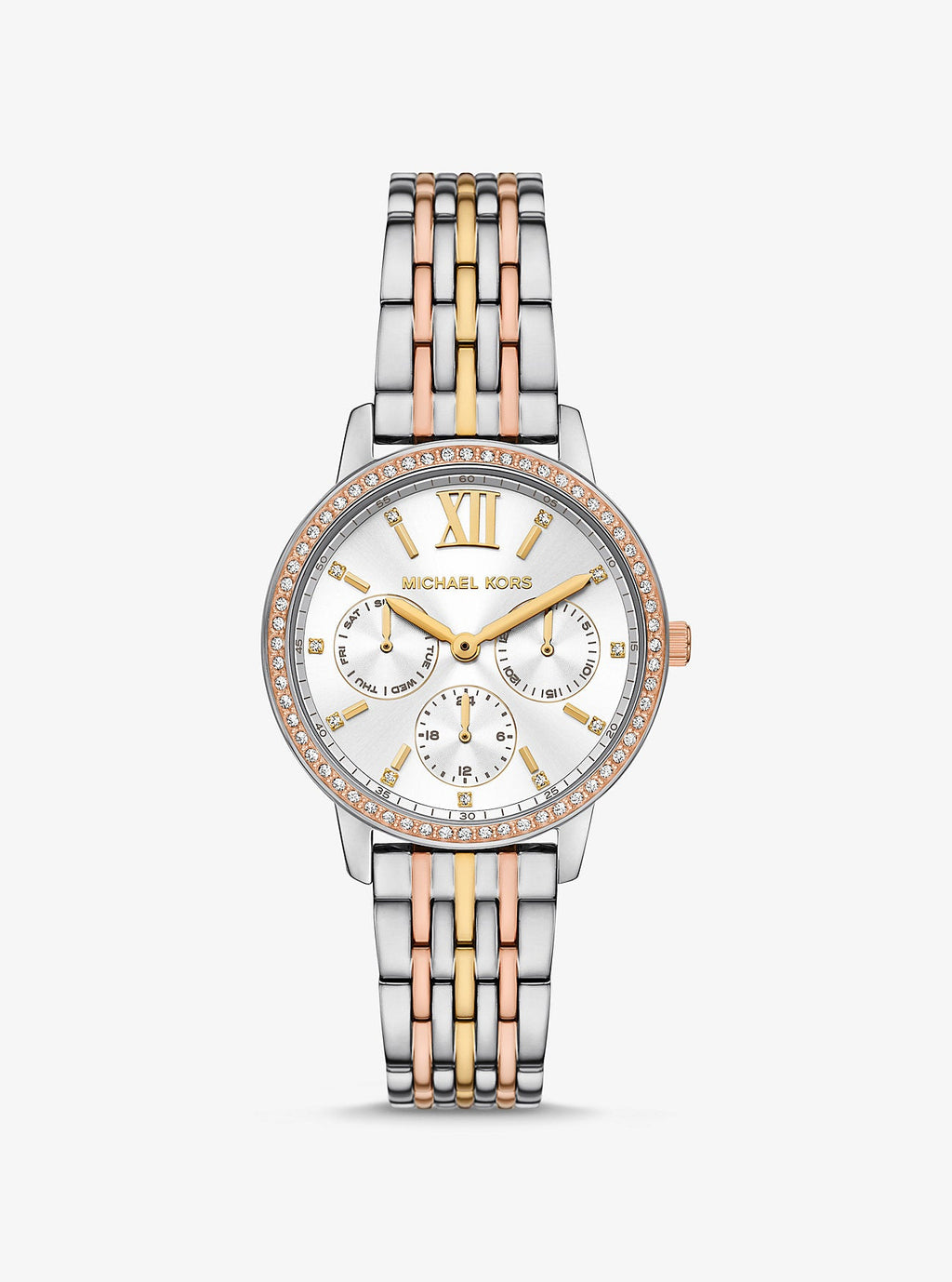 Melissa Pav� Tri-Tone Watch