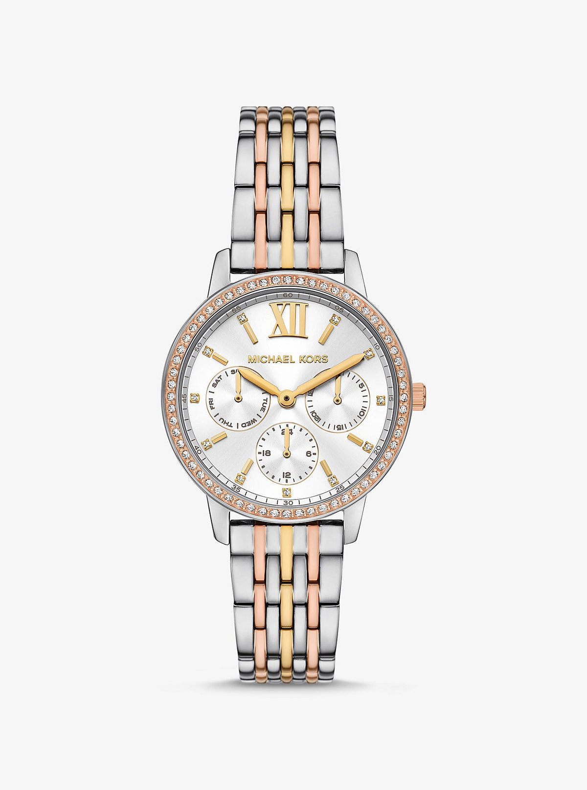 Melissa Pav� Tri-Tone Watch