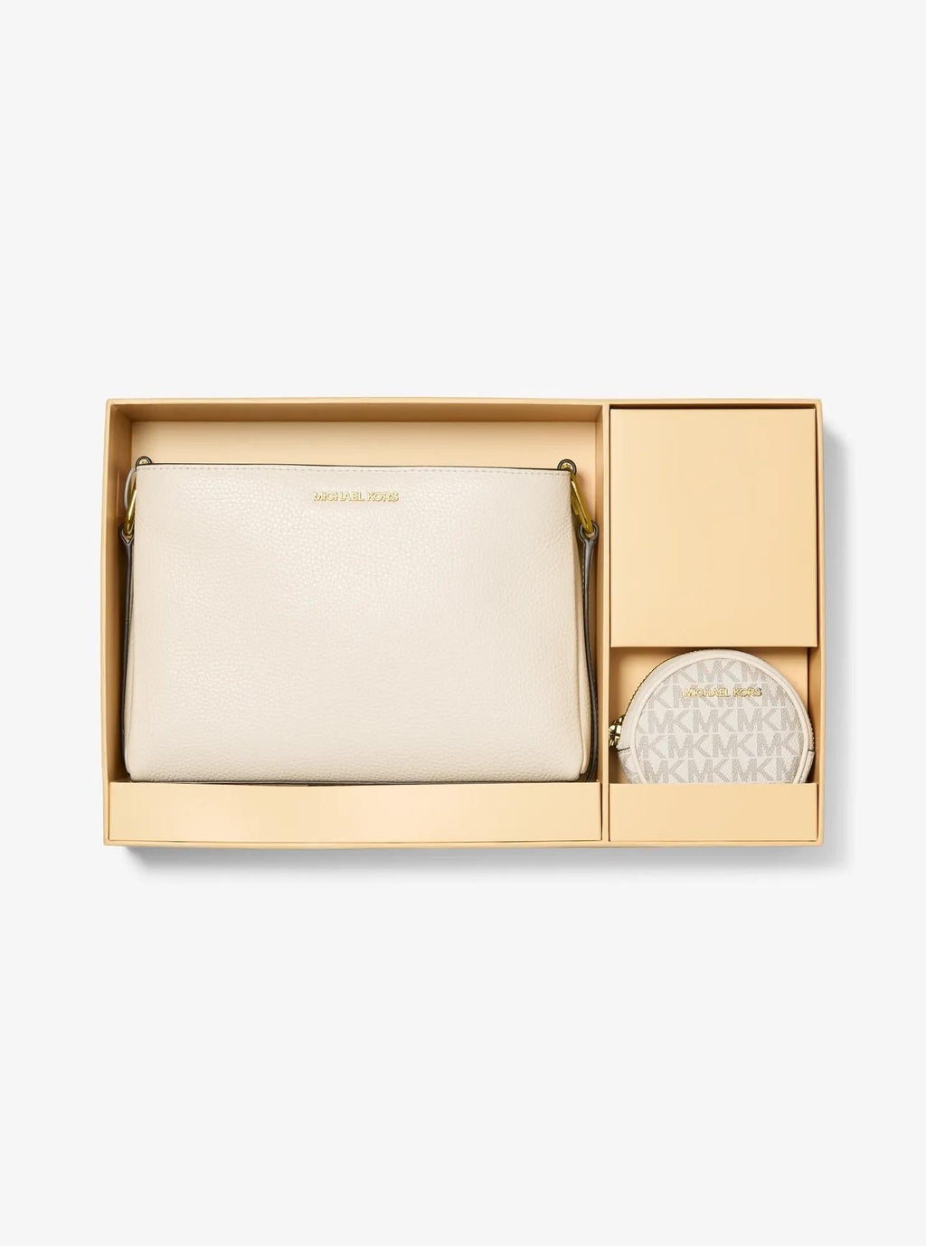 Trisha Pebbled Leather Crossbody Bag With Pouch Gift Set
