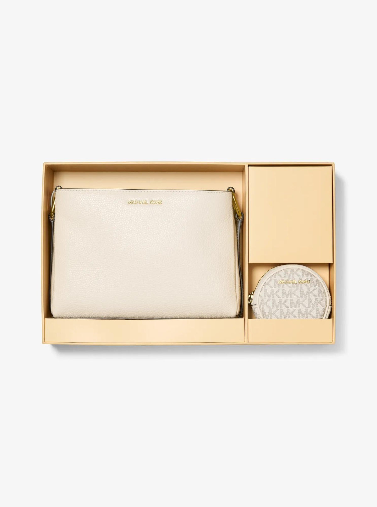 Trisha Pebbled Leather Crossbody Bag With Pouch Gift Set