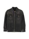 Washed Black Classic Cotton Denim Jacket