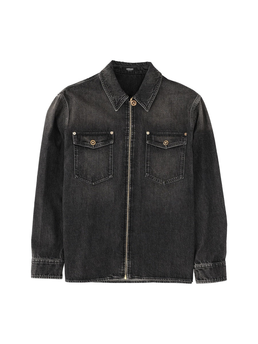 Washed Black Classic Cotton Denim Jacket