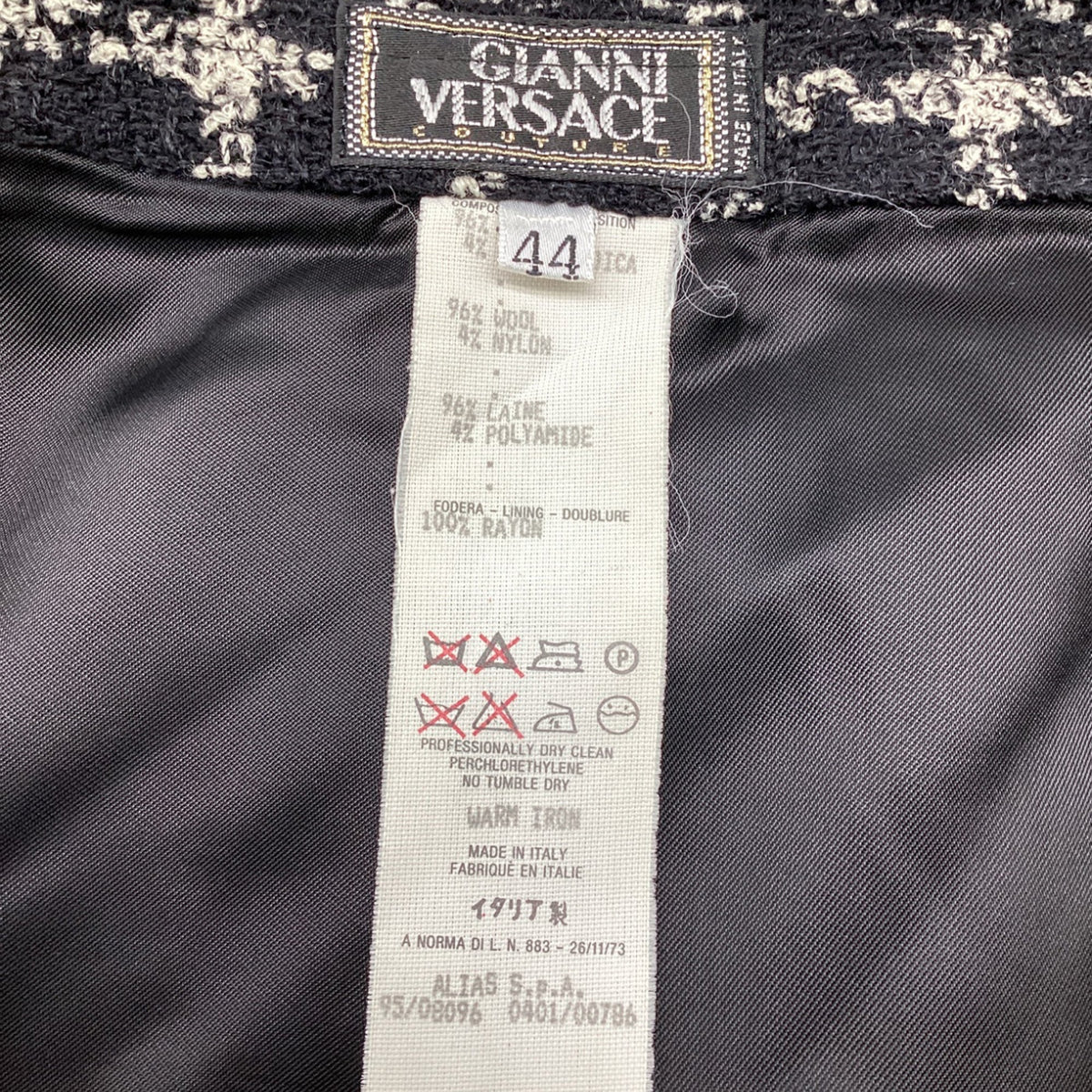Gianni Versace Knee-Length Pencil Skirt in Black Tweed