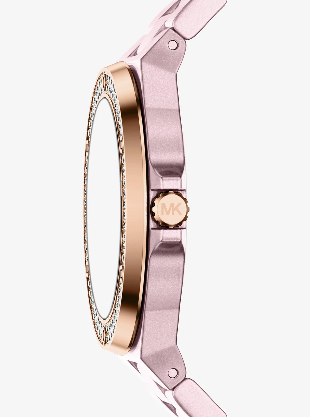 Mini Lennox Pav� Pink-Tone Watch
