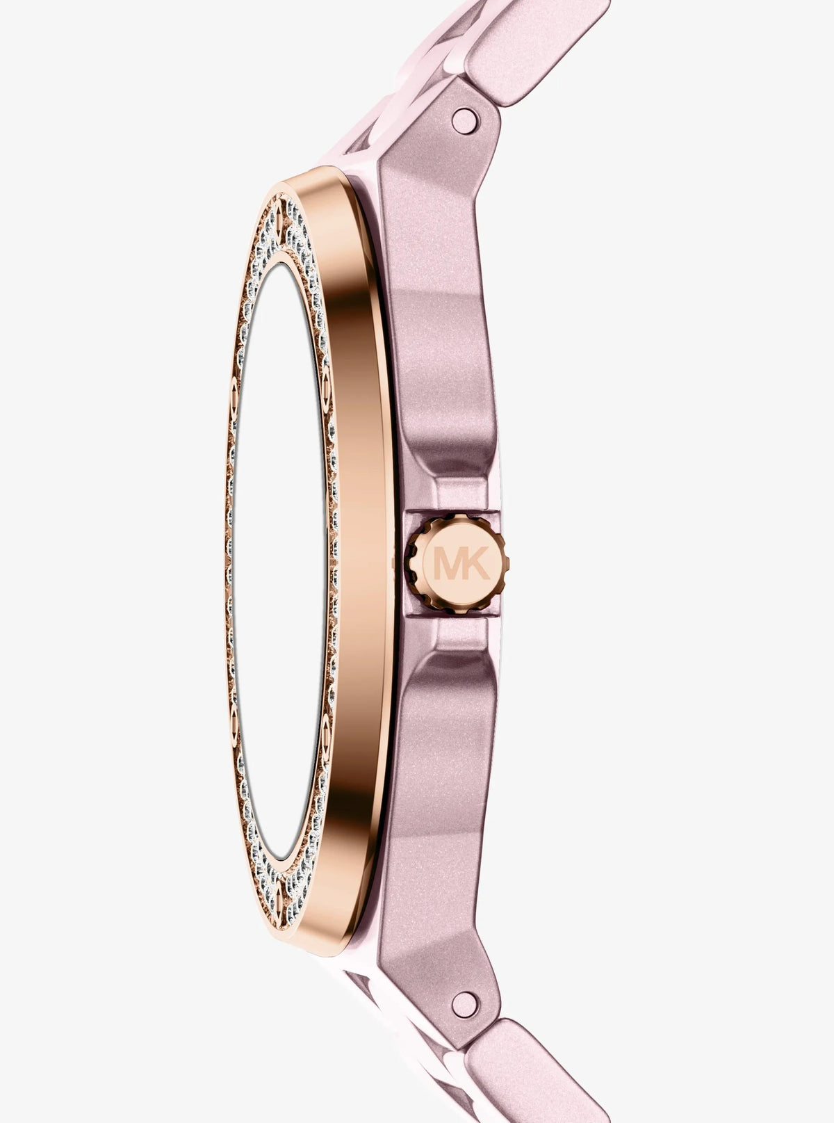 Mini Lennox Pav� Pink-Tone Watch