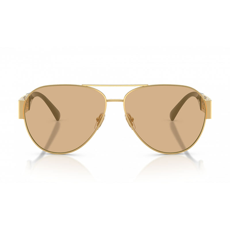 Versace Sunglasses Aviator Full Rim, Gold Frame And Dark Grey Lens Ve2289100287