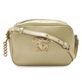 Versace Leather Shoulder Bag Metallic Gold