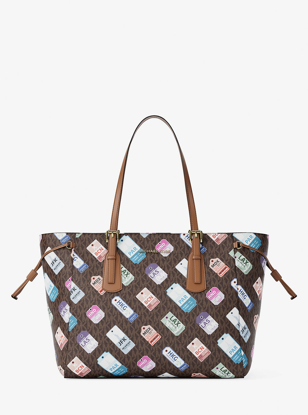 Voyager Large Printed Signature Logo Tote Bag