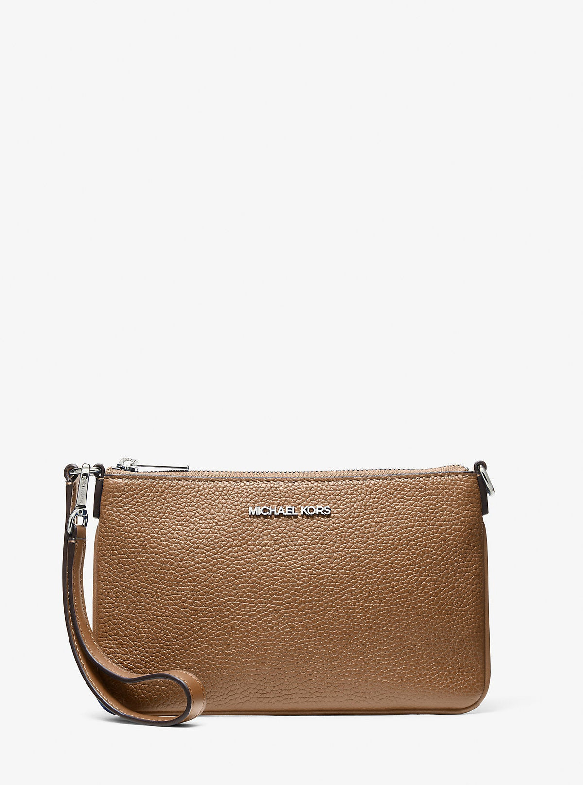 Jet Set Small Pebbled Leather Convertible Wristlet