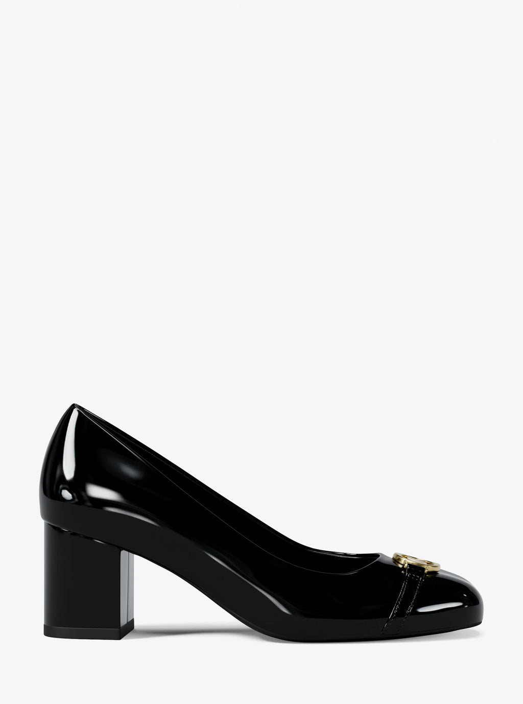 Dori Patent Block Heel Pump
