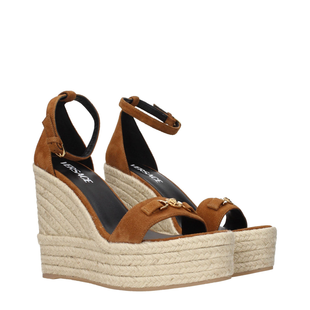 Versace Leather Wedge Women's Sandals