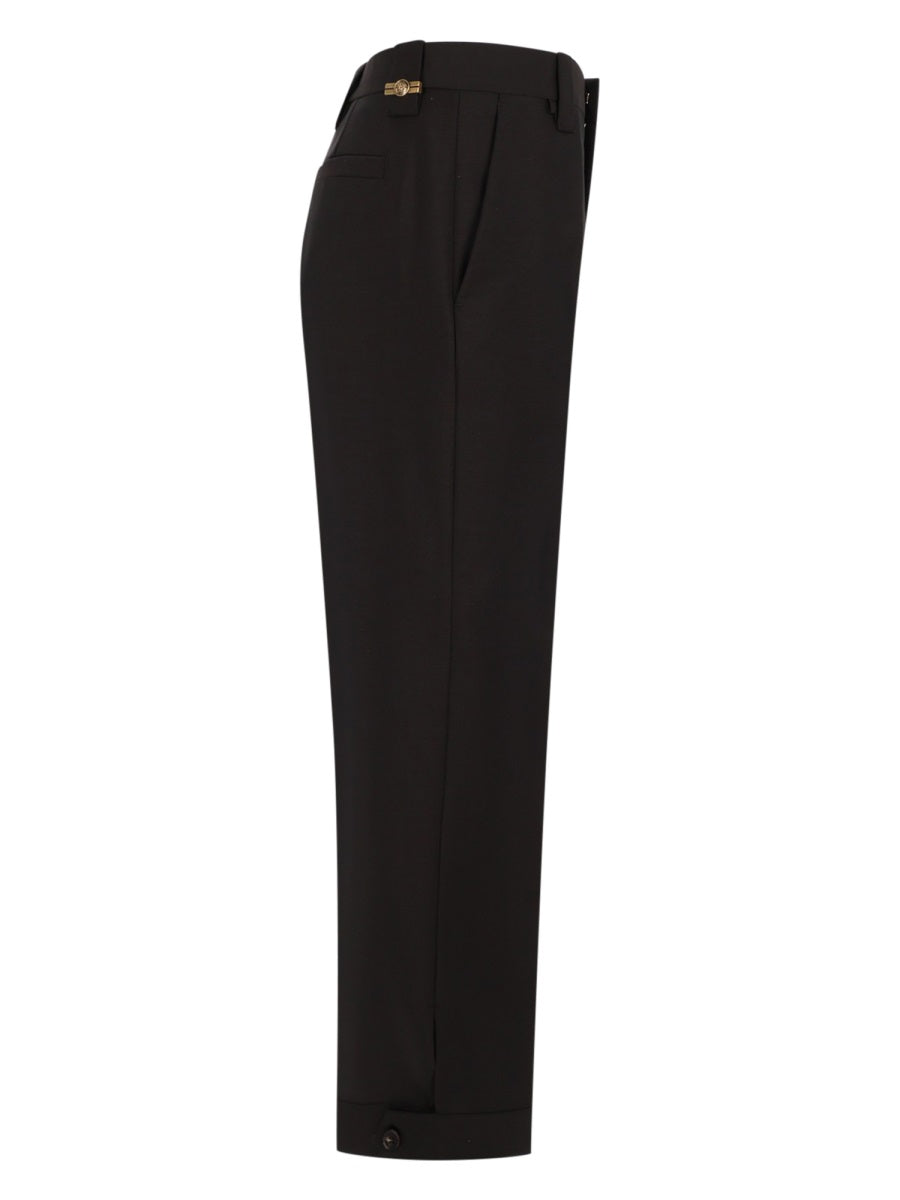 Tailored Pressed Creases Wool Mohair Trousers
