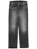 Medusa Detail Faded Black Jeans