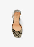 Amali Metallic Snake Embossed Sandal