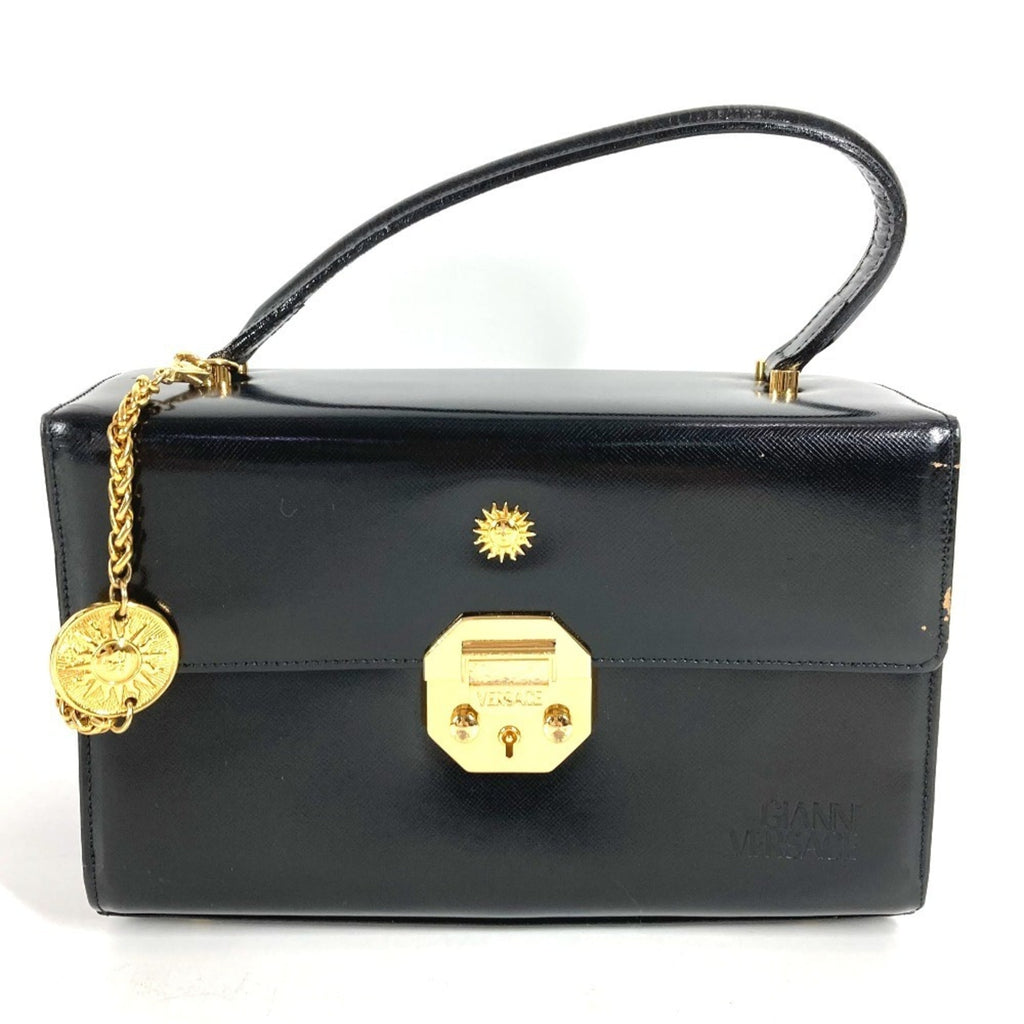 Versace Leather Handbag Vanity Bag (Pre-Owned)