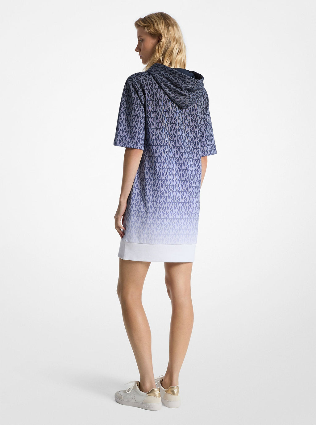 Ombré Signature Logo Cotton Terry Hoodie Dress