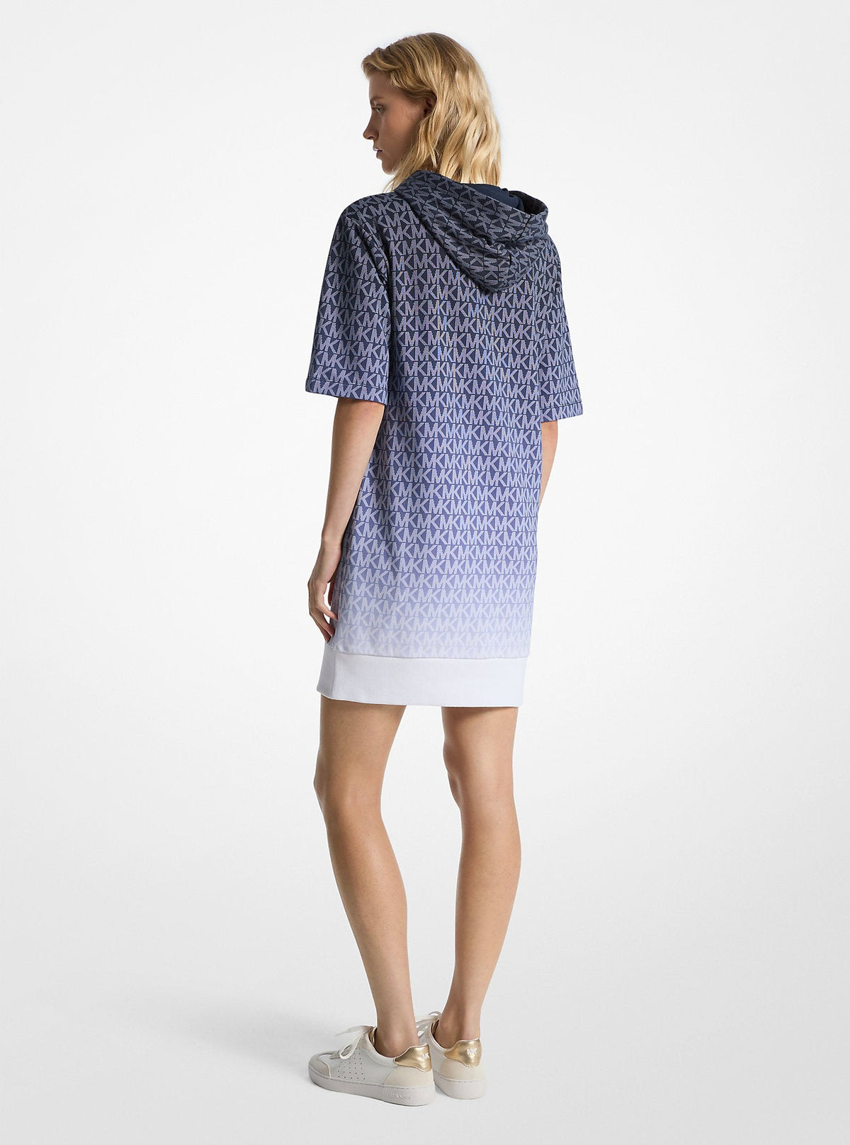 Ombré Signature Logo Cotton Terry Hoodie Dress