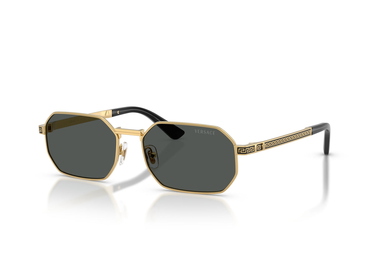 Gold 0ve2297 Metal Geometric Octagonal Sunglasses
