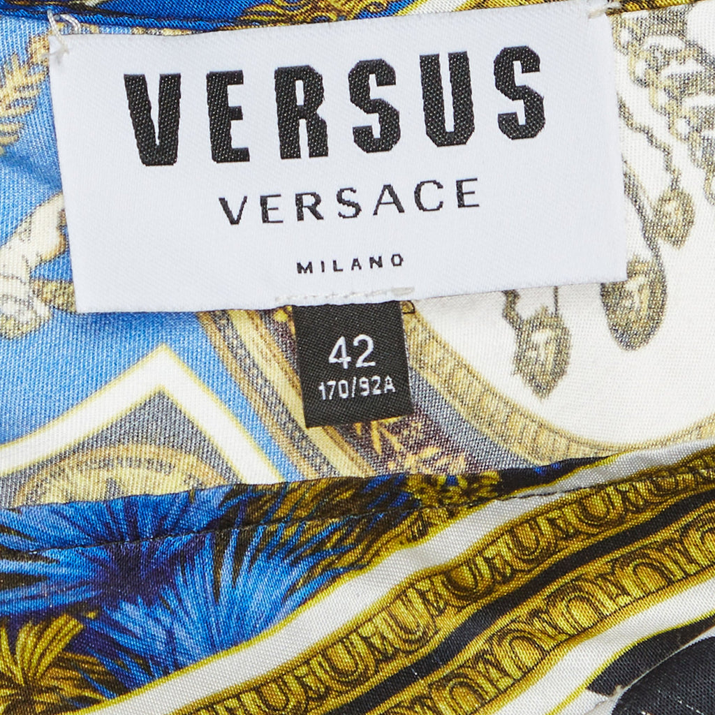 Versus Versace Multicolor Printed Satin Mini Dress