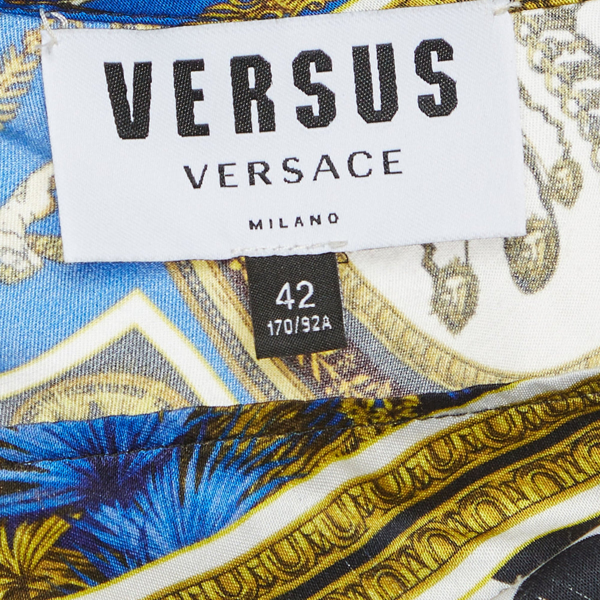 Versus Versace Multicolor Printed Satin Mini Dress