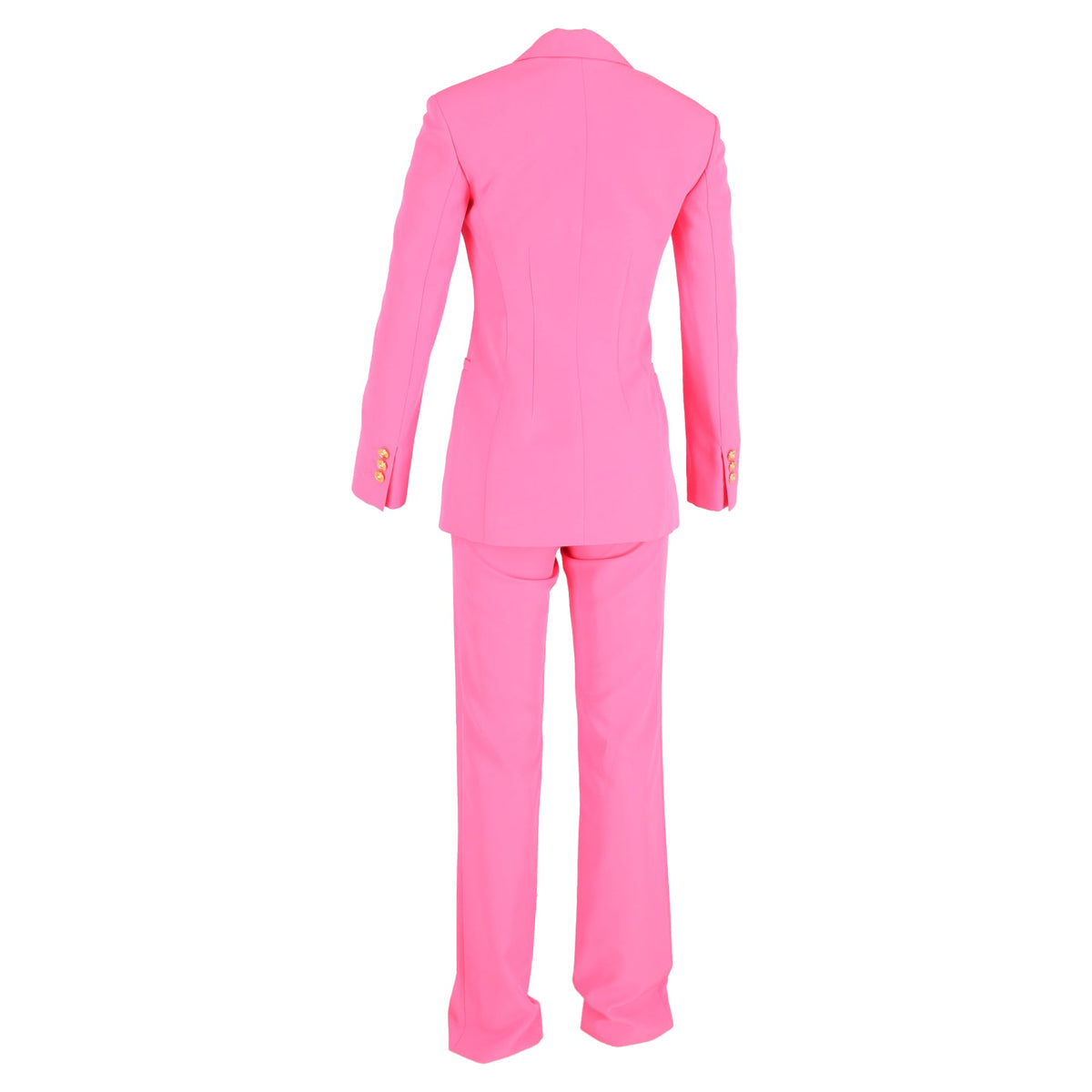Versace Embellished Button 3-In-1 Suit Set in Pink Wool