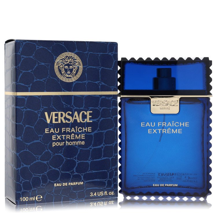 2pcs Combo Gift Set Versace Man Eau Fraiche Extreme by Versace Eau De Parfum Spray 3.4 oz for Men