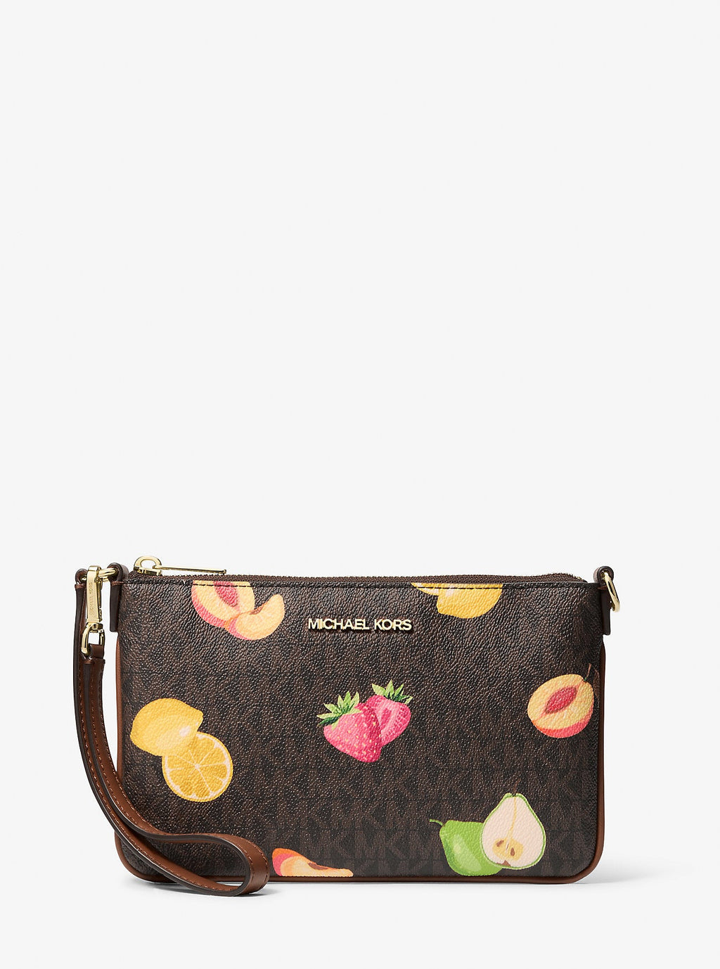 Jet Set Travel Small Printed Signature Logo Wristlet