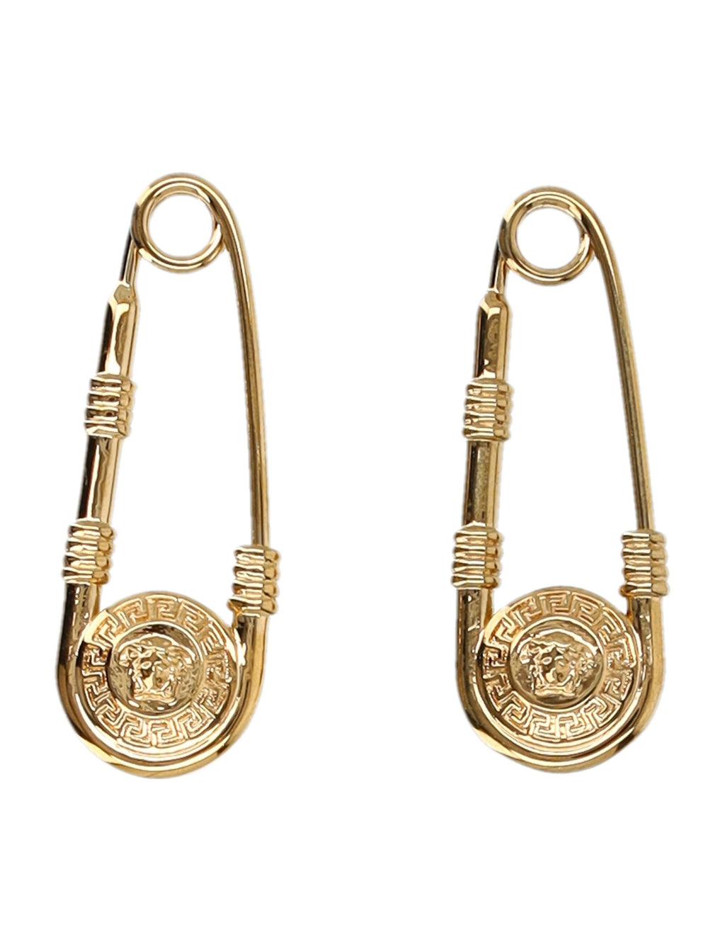 Gold-Tone Safety Pin Earrings