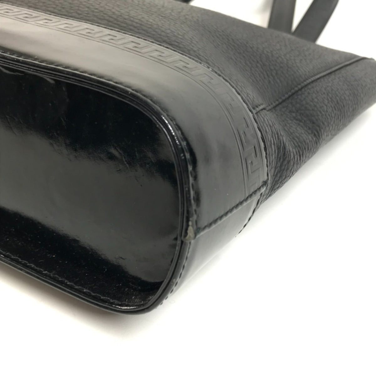 Versace Leather Shoulder Bag Tote Bag (Pre-Owned)