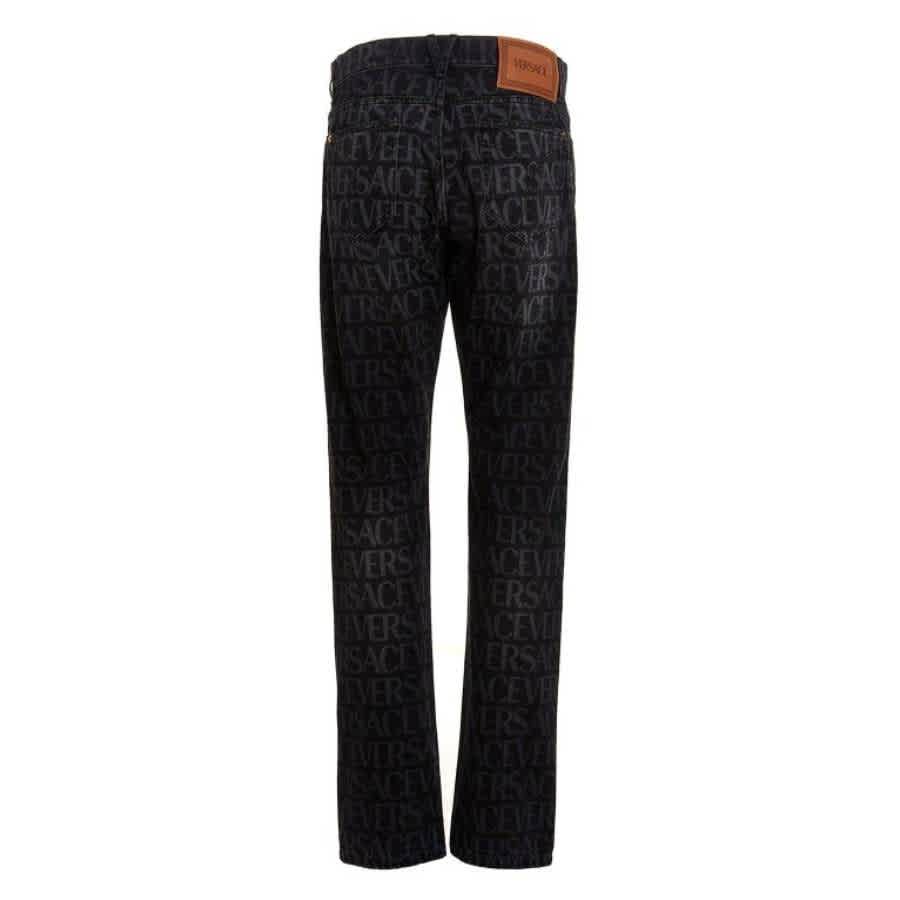 Versace All-Over Logo Denim Jeans