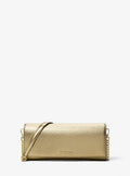 Jet Set Medium Embellished Metallic Leather Clutch