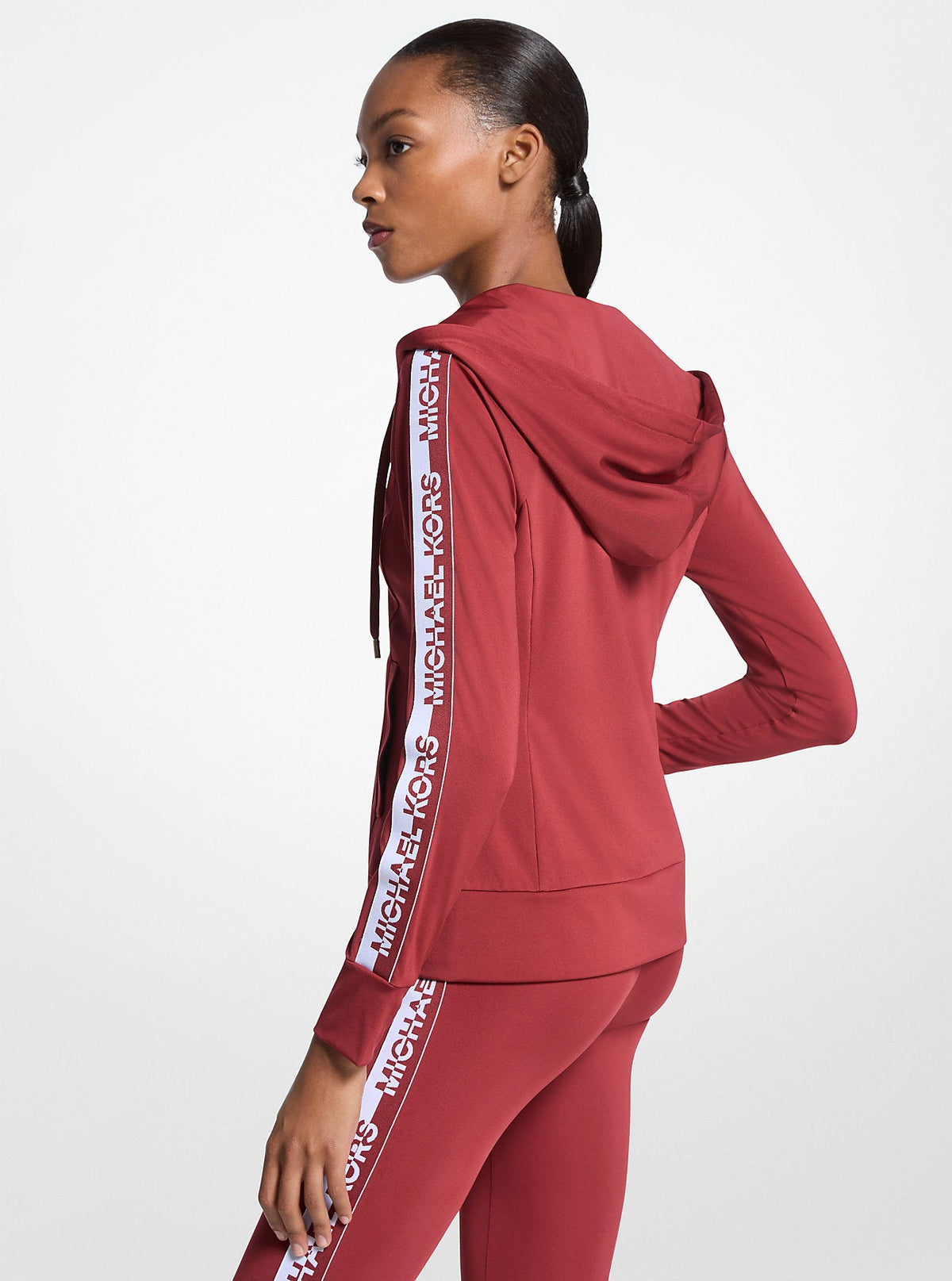 Logo Tape Zip-Up Hoodie
