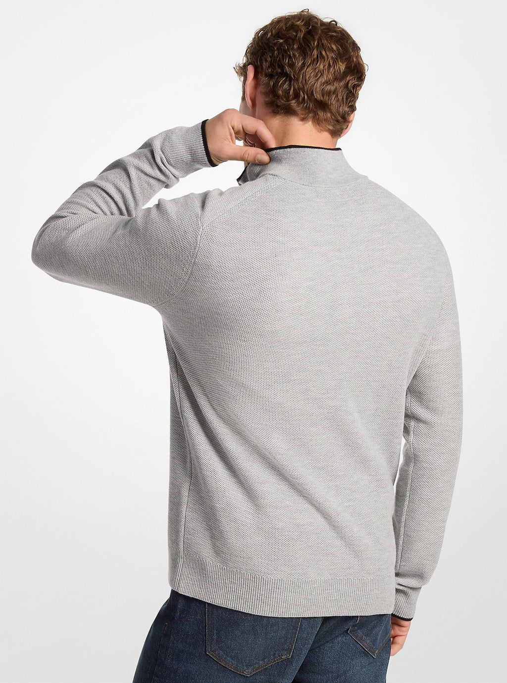 Wool Blend Quarter-Zip Sweater