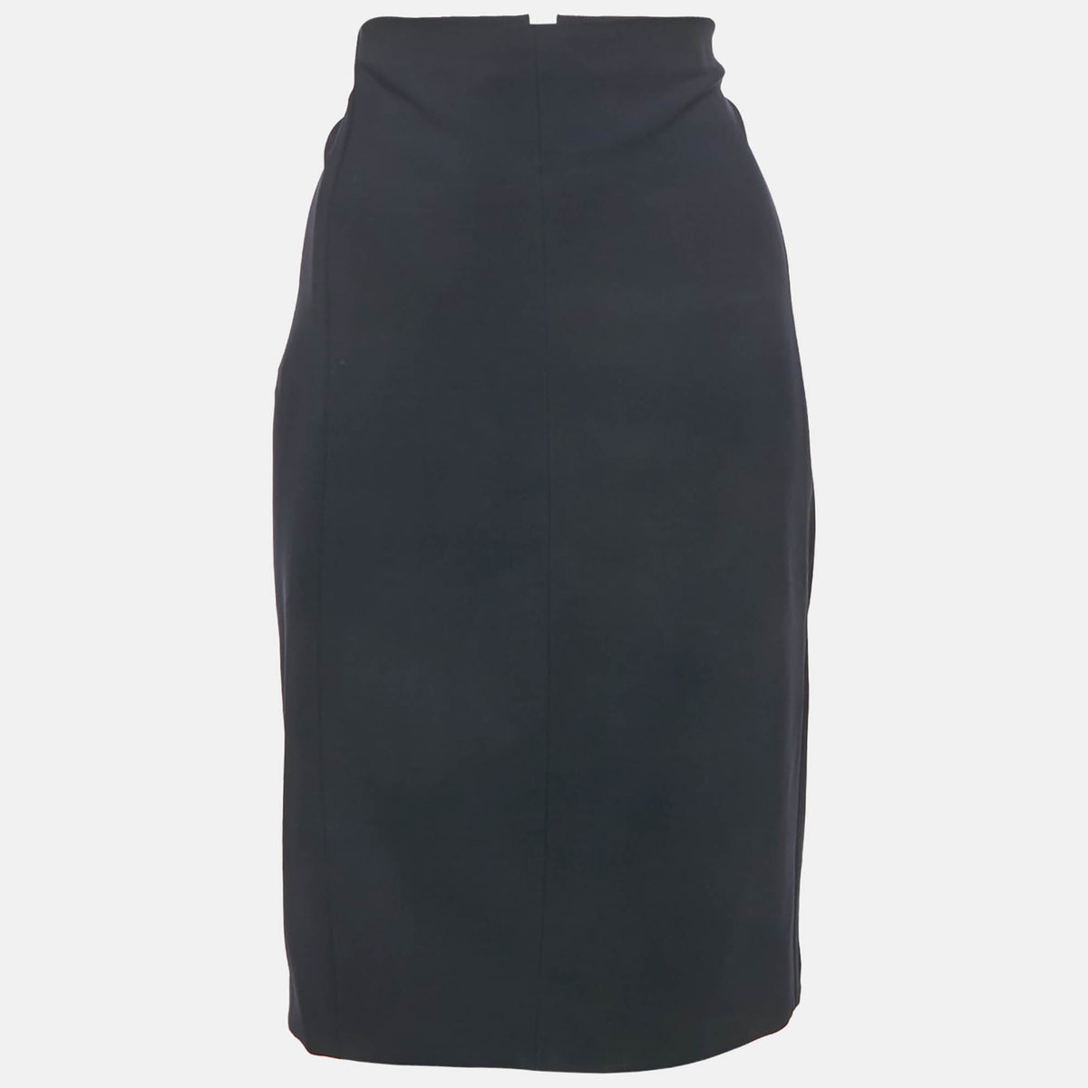Versace Navy Blue Knit Knee Length Skirt