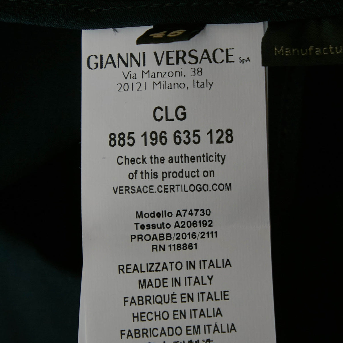 Versace Navy Blue Knit Knee Length Skirt