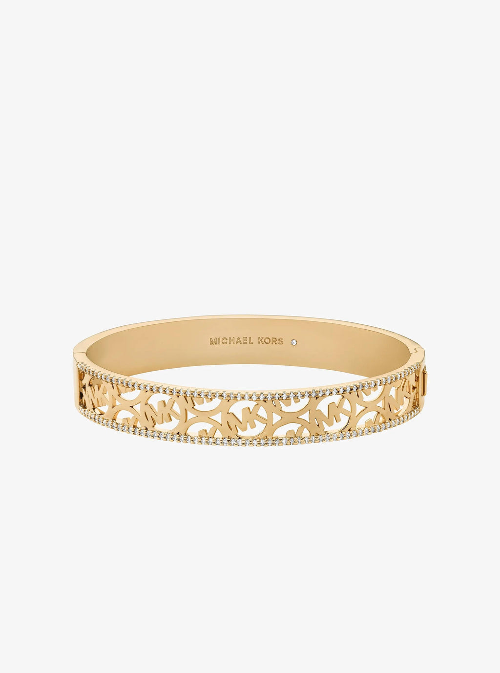 Pavé Perforated Logo Bangle