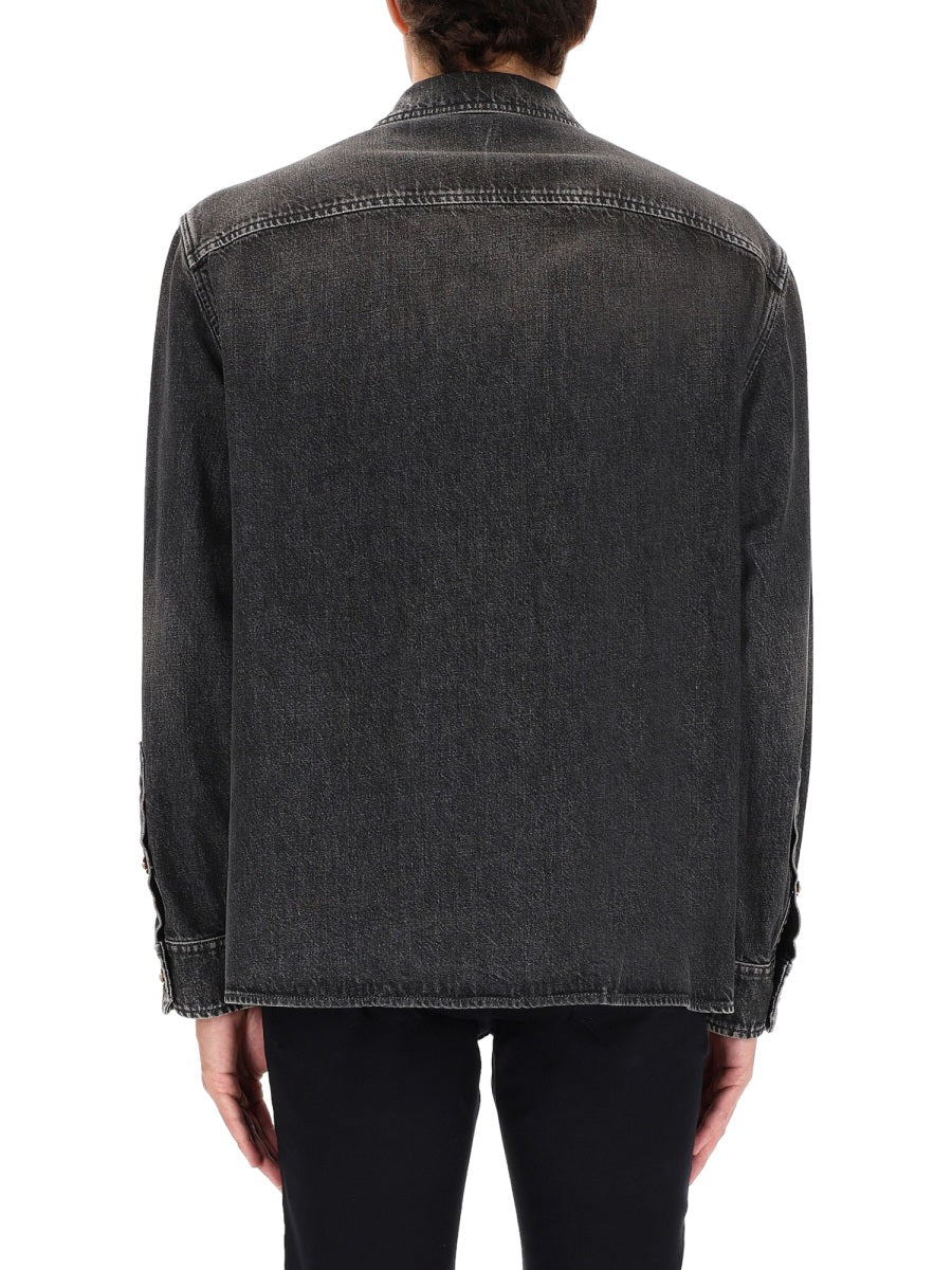 Washed Black Classic Cotton Denim Jacket