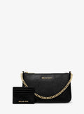Medium Saffiano Leather Shoulder Bag and Card Case Gift Set