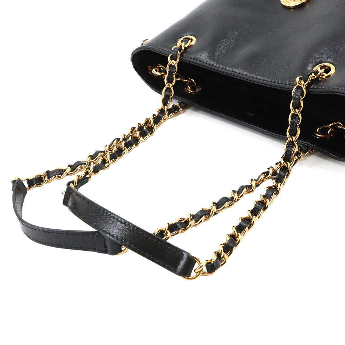 Versace Leather Handbag Shoulder Bag (Pre-Owned)