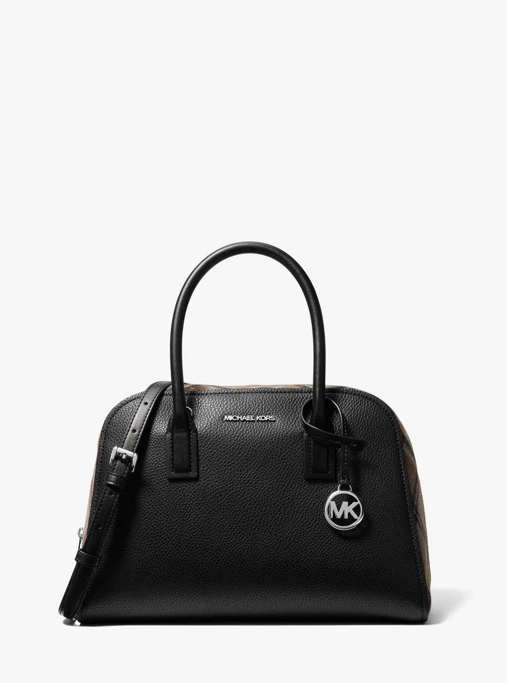 Ashton Medium Smooth And Plaid Wool Blend Satchel