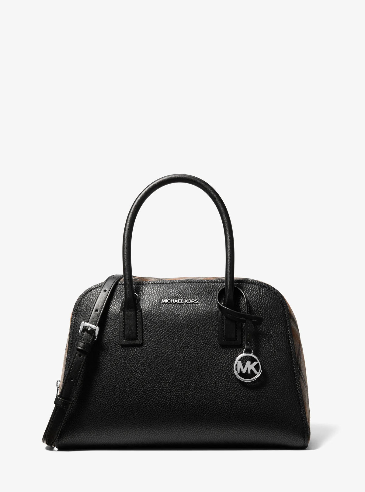Ashton Medium Smooth And Plaid Wool Blend Satchel