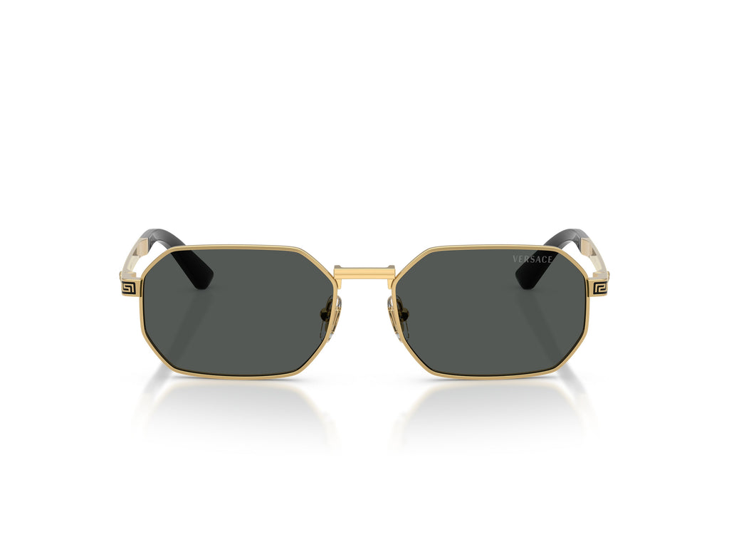 Gold 0ve2297 Metal Geometric Octagonal Sunglasses